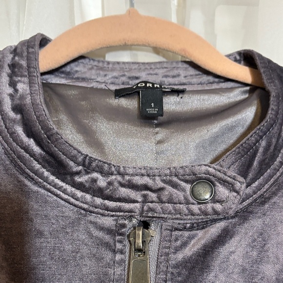 Torrid Metallic Gray Bomber Jacket - Picture 8 of 8